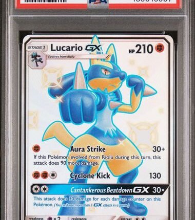 [SOLD] Pokemon TCG Graded Card: 2019 Lucario GX #SV64 PSA 9