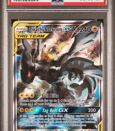 [SOLD] Pokemon TCG Graded Card: 2019 Pikachu & Zekrom GX English #SM168 PSA 10