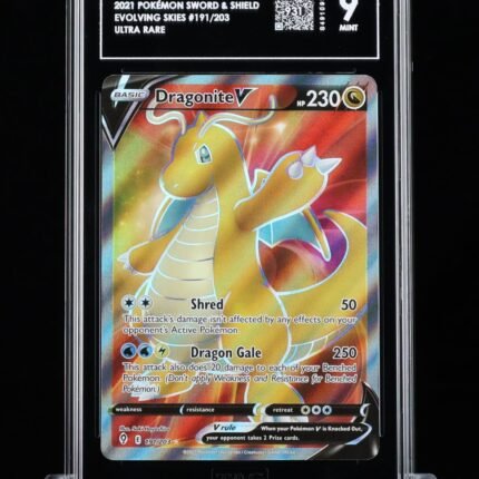 [SOLD] Pokemon TCG Graded Card: 2021 Dragonite V English #191 TAG[S] 9