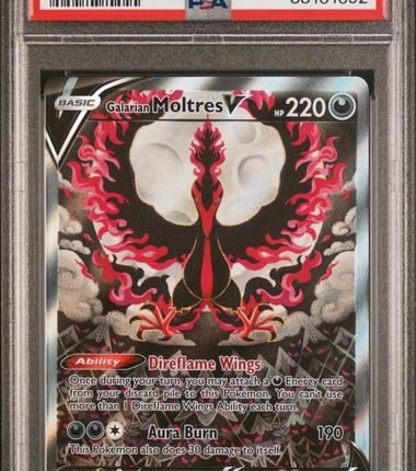 [SOLD] Pokemon TCG Graded Card: 2021 Galarian Moltres V English #177 PSA 10