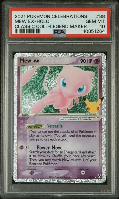 [SOLD] Pokemon TCG Graded Card: 2021 Mew EX (Classic Collection) #088 PSA 10