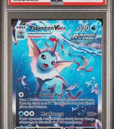 [SOLD] Pokemon TCG Graded Card: 2021 Vaporeon VMAX Promo English #182 PSA 10