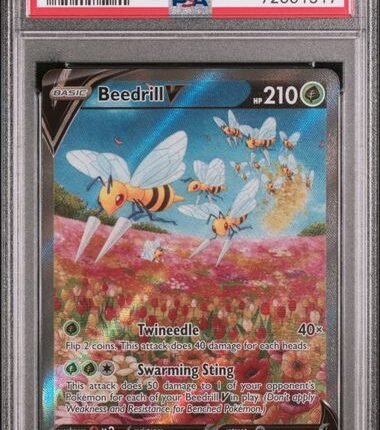 [SOLD] Pokemon TCG Graded Card: 2022 Beedrill V English 161/189 PSA 8