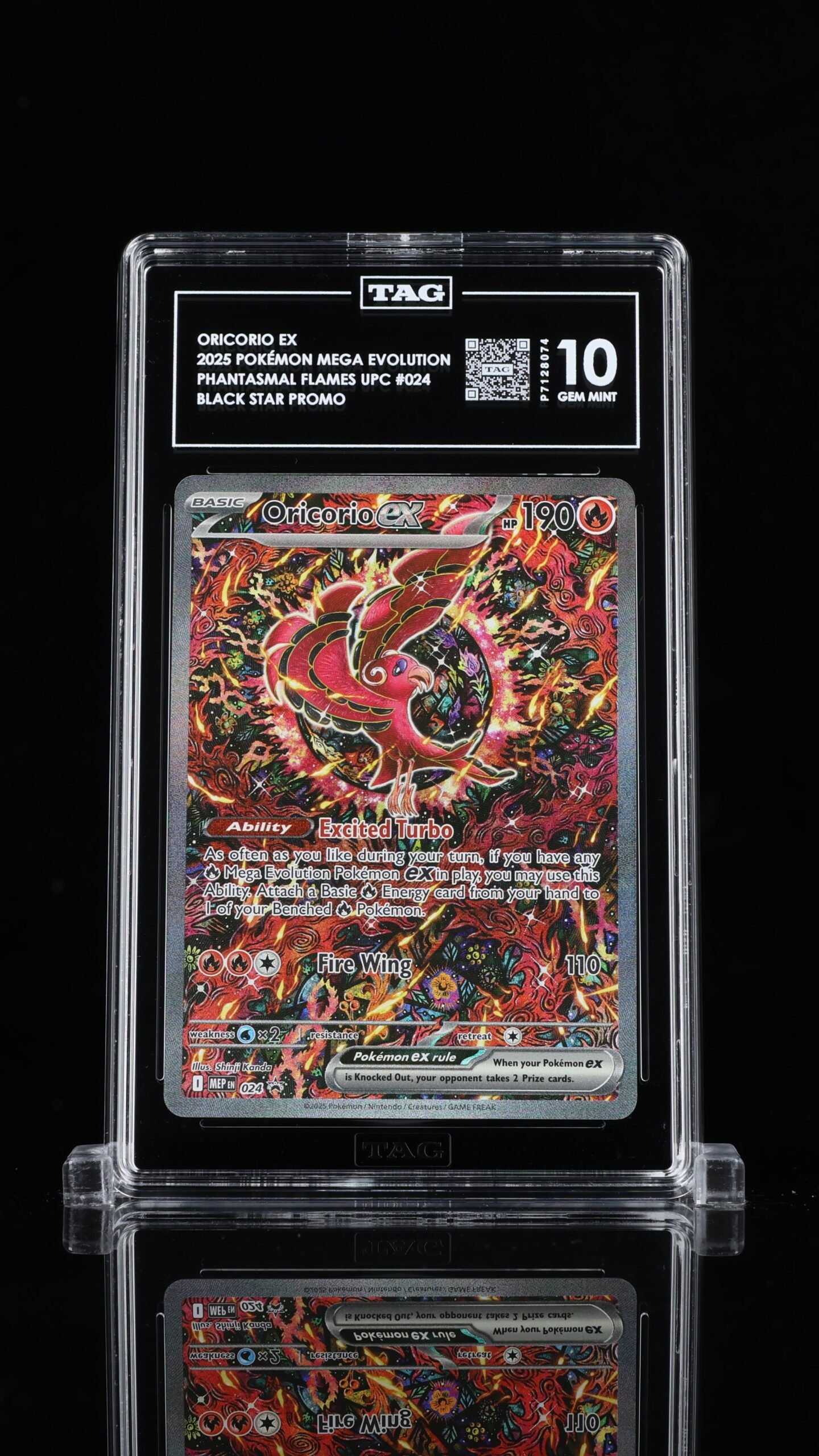 [SOLD] Pokemon TCG Graded Card: 2025 Oricorio ex #024 Promo TAG 10 [X]
