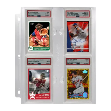 Ultra Pro Binder Pages 1ct 4-Pocket One Touch Displays (PSA Slabs)