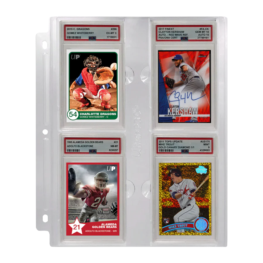 Ultra Pro Binder Pages 1ct 4-Pocket One Touch Displays (PSA Slabs) Ultra Pro Binder Pages 1ct 4-Pocket One Touch Displays (PSA Slabs)
