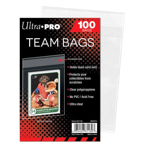Ultra Pro Resealable Bags Team Bags 100ct Ultra Pro Resealable Bags Team Bags 100ct