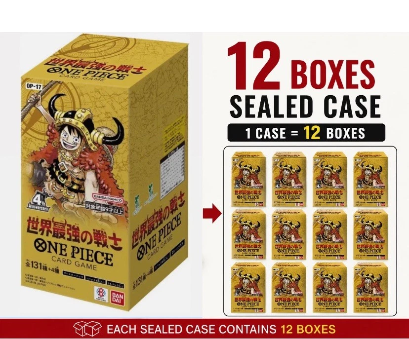 s-l1600 (3) One Piece TCG OP 17 Japanese Booster Box | One Piece TCG OP-17PREORDER One Piece OP-17 The World's Strongest Warriors JAPANESE BOOSTER BOX - Image 1